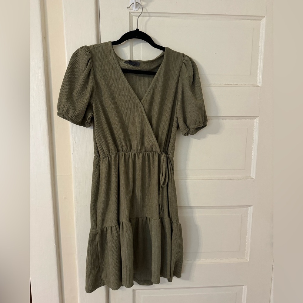 Army green super soft mini dress